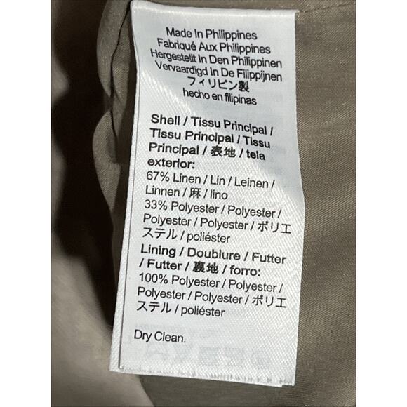 J Crew Resume Dress in Stretch Linen Blend Size 4 Natural Tan Career Work Office - Picture 11 of 12